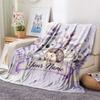 Custom Name Customizable Animal Banner Art Flannel Blanket, High quality Comfortable for All Seasons, Home Decor, Warmth and Comfort