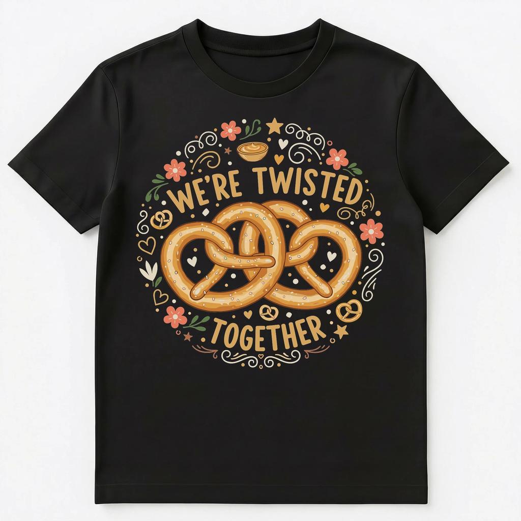 Charming Pretzel Connection Graphic Art Unisex T-Shirt
