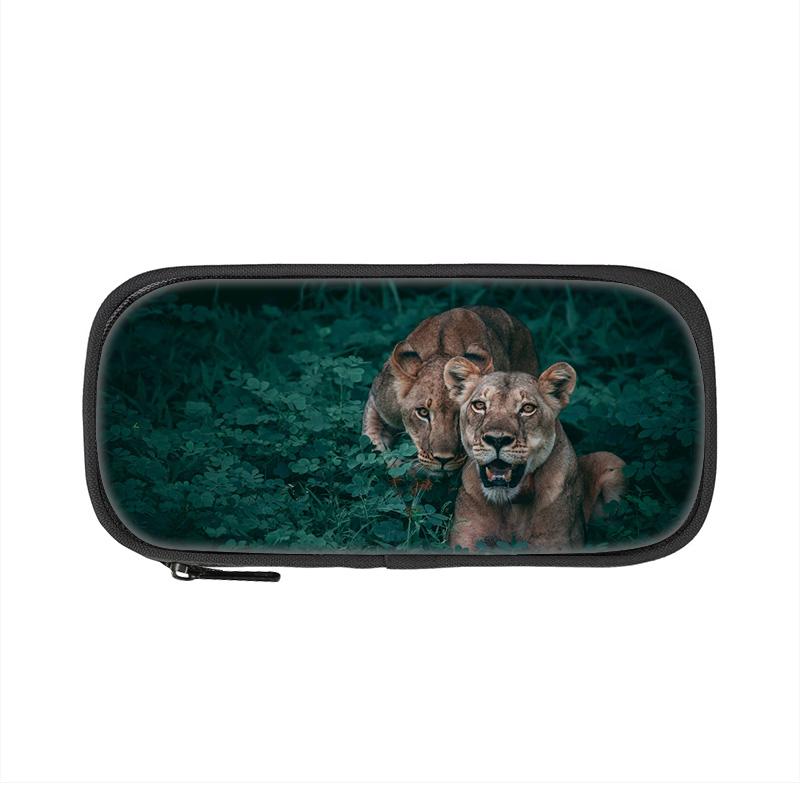 Trousse à crayons lion polyvalente dessin animé grande capacité article populaire, meilleur cadeau pour garçons et filles pour les anniversaires scolaires
