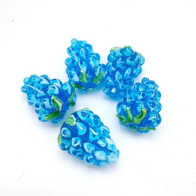 Multicolor Handmade Glass Grape Beads for DIY Earrings, Pendants, Bracelets, Ornaments, and Phone Chains.