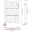 VidaXL Portail de jardin noir 105x155 cm acier conception de tracés, porte de clôture, porte extérieure, porte en métal, 4100981