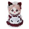 Niannyyhouse 20cm Doll Clothes for Plush Toys Cotton Doll Clothes Headband + Dress + Apron 3-Piece Set Cat Ear Maid Suit Skirt Doll Baby Clothes