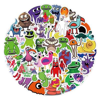 60 Stück Cartoon Garten Graffiti Aufkleber für Koffer, Gitarre, Computer, Skateboard und wasserdichte Tasse.