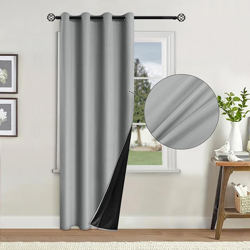 Solid Color Blackout Curtain Windlow Curtains No Punching Insulation Sunshade Curtain Window Drapes for Bedroom Living Room