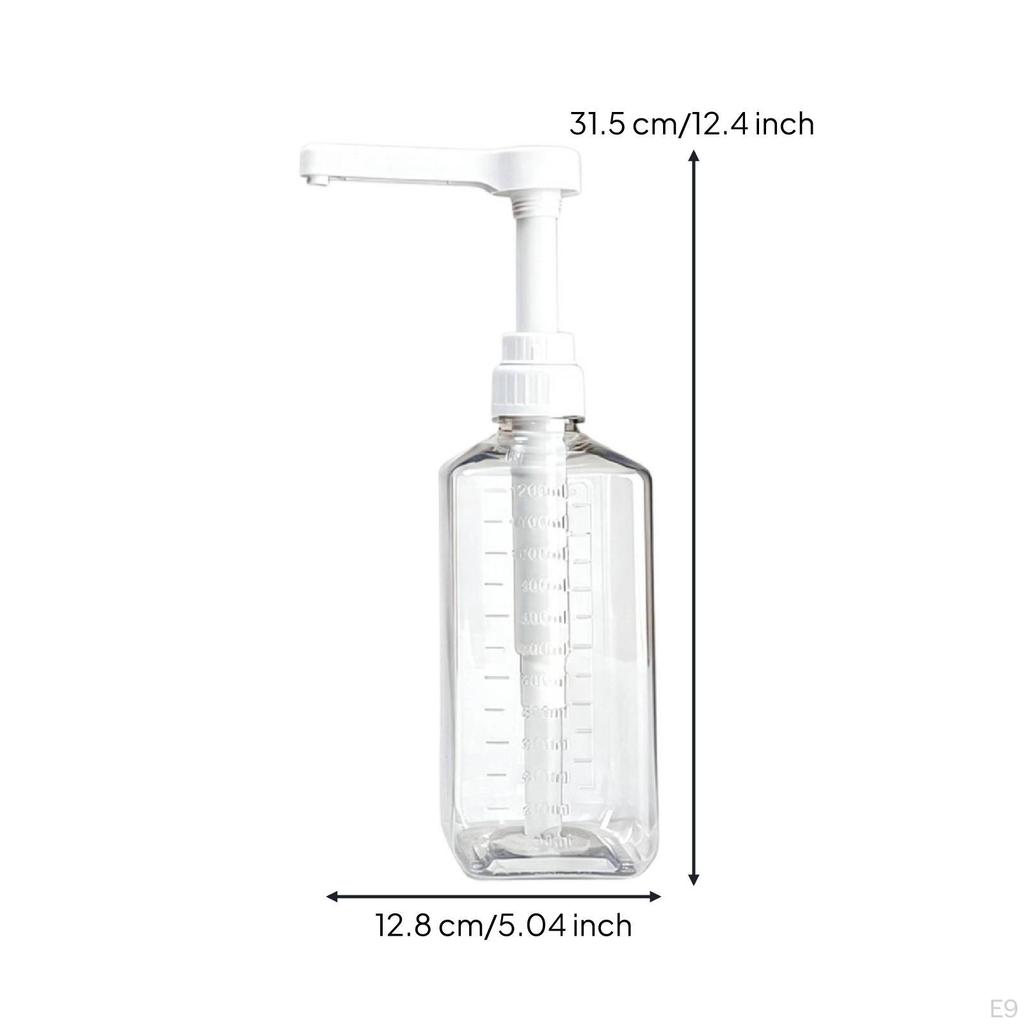 Syrup Dispenser with Pump Clear Sauce Container for Baristas, Bubble