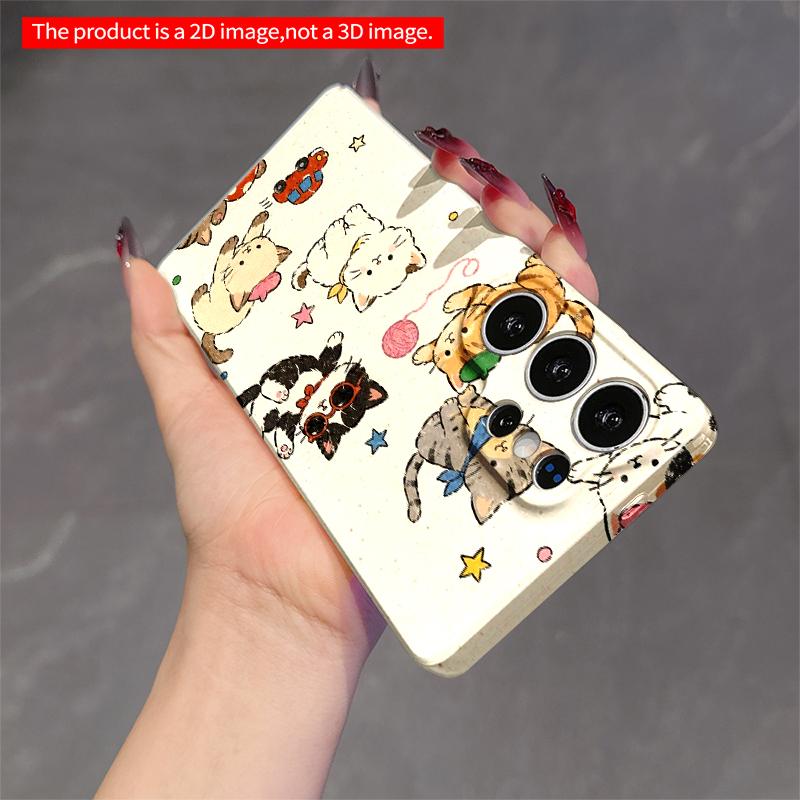 2DFlat Samsung phone case Cute Kittens Collection Phone Case Applicable to Galaxy S22 S23 S24 S25ULTRA S26 A12 A13 A14 A15 A16