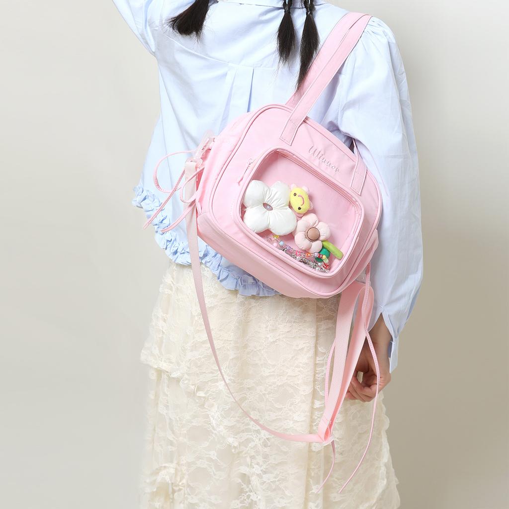 Crossbody Nylon Bag Women's New Large Capacity Bag Work Handheld Miscellaneous Bag Transparent Bag Tote Bag
