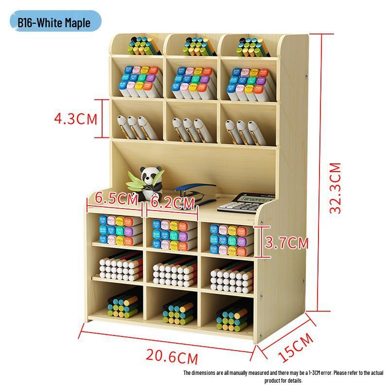 Nordic Style Wooden Desktop Storage Box and Pen Holder