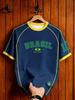 Maglietta da Calcio del Brasile Maglia da Calcio Stampa Retro Traspirante Asciugatura Rapida Allenamento Fan Sport Manica Corta Top Magliette Abbigliamento Chic
