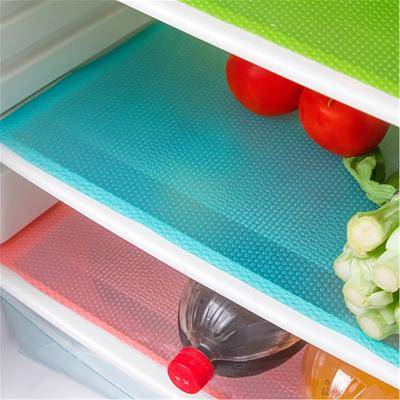 4 stuks koelkastvoeringenmatten: Wasbaar, waterdicht en oliebestendig - perfect voor planken, vriezer, kast, kast en lade!