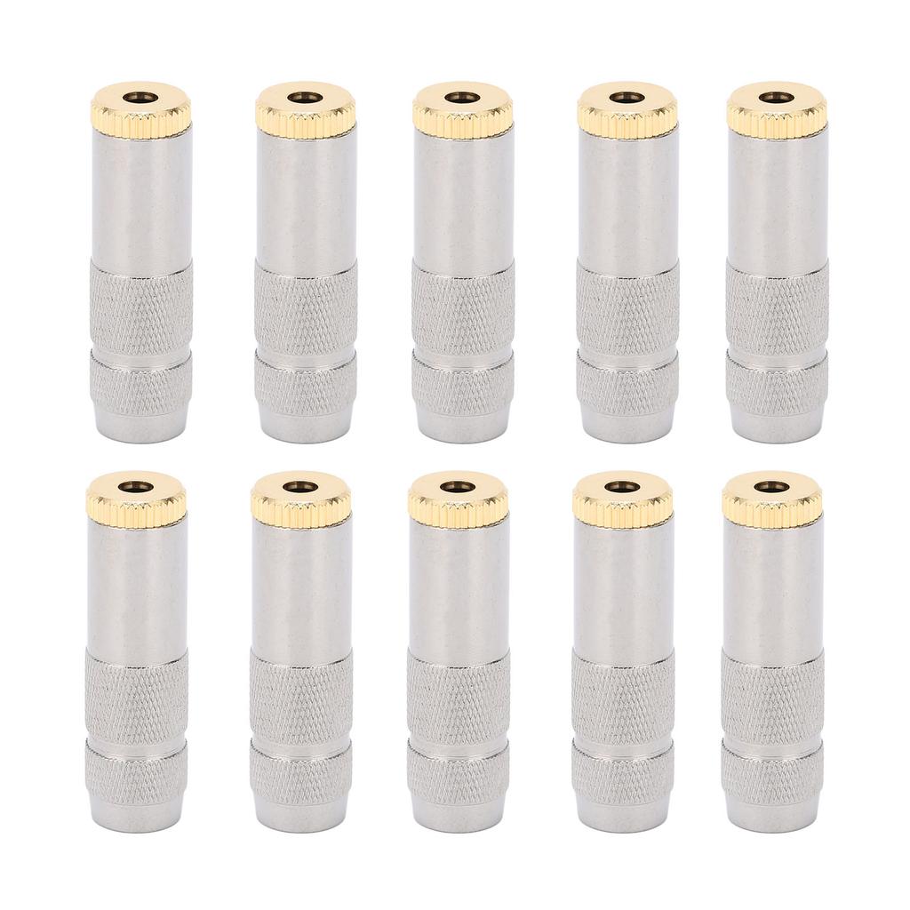 10Pcs 3.5mm 5‑Level Female Balanced Socket Audio Adapter for Audio Adapter Connector