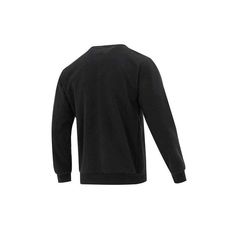 Adidas Sweatshirts Men's Black Crew Neck Moderate Regular HY5828