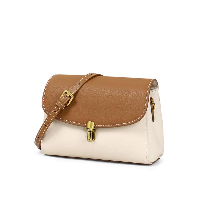 2025 New Women's Bag Crossbody Bag Small Square Bag Genuine Leather Shoulder Bag Versatile High-end Small Bag
