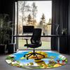 Maya the Bee Printed Round Rug Carpet Chair Rug Area Rug Entryway Doormats,for Office Chair Living Room Bedroom Kitchen Room.