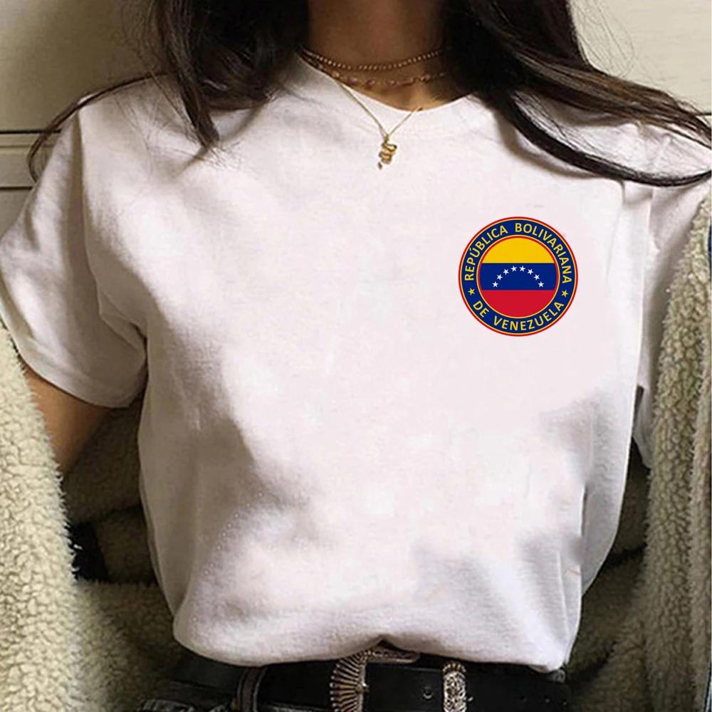 Venezuela T-Shirt Damen Designer Streetwear Y2K T-Shirt Mädchen Streetwear Kleidung