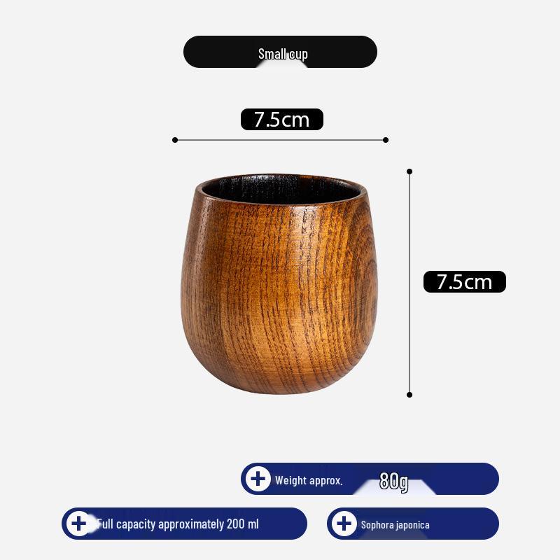 Japanese High-Temperature Resistant Jujube Wood Tea Mug