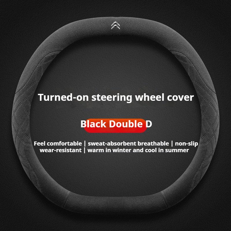 

Suede Car Steering Wheel Cover for Citroen C4X C5X C5 Aircross e-Berlingo C4 Cactus 2021 2022 2023 2024 Auto Interior Accessory