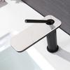 Basin Faucet Bathroom Hot Cold White Mixer Crane Deck Single Lever Black Tap Mixer Brass Waterfall Faucet