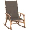 VidaXL Rocking Chair with Cushion Bamboo 3063911