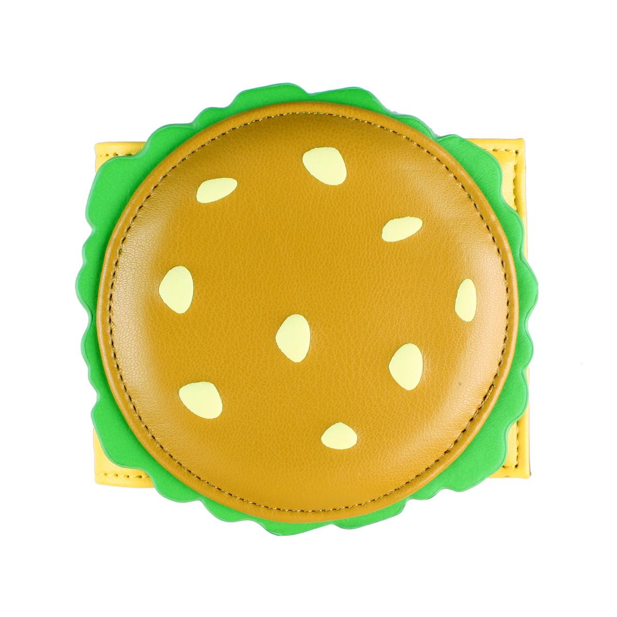 Burger shaped cute women s wallet, designer men s ID card holder