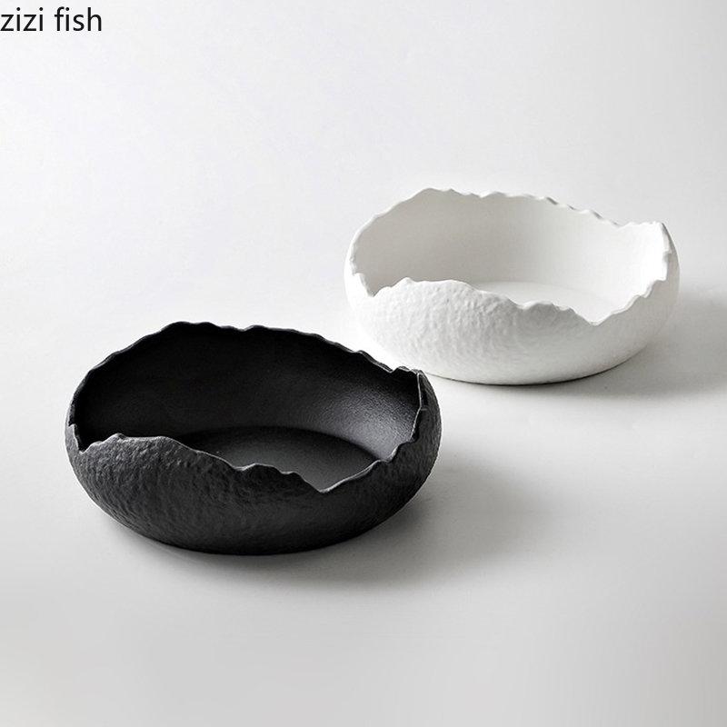 Farfurie din ceramică pentru restaurant, model de piatră, bol cu ​​supă groasă, castron pentru salată, bol cu ​​paste, farfurie pentru gustare, farfurie pentru desert, veselă din ceramică