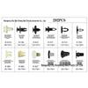 292PCS Boxed Snap Fasteners for Toyota/Mitsubishi: Car Body Rivets, Clips, Speed Nuts, and Seats.
