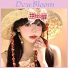 Summer Straw Hat With Bow And Flower Embroidery For Beach And Vacation Sun Protection
