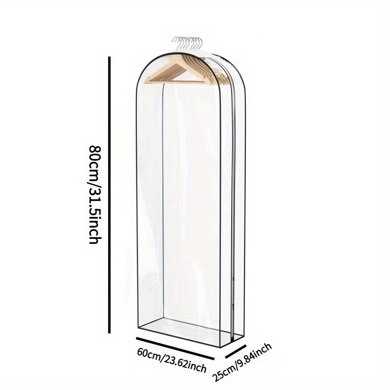 Sturdy Plastic Garment Bags with Zipper, Hanging Closet Storage for Coats,Jackets,Shirts,Wardrobe Protectors Hanging Organizer