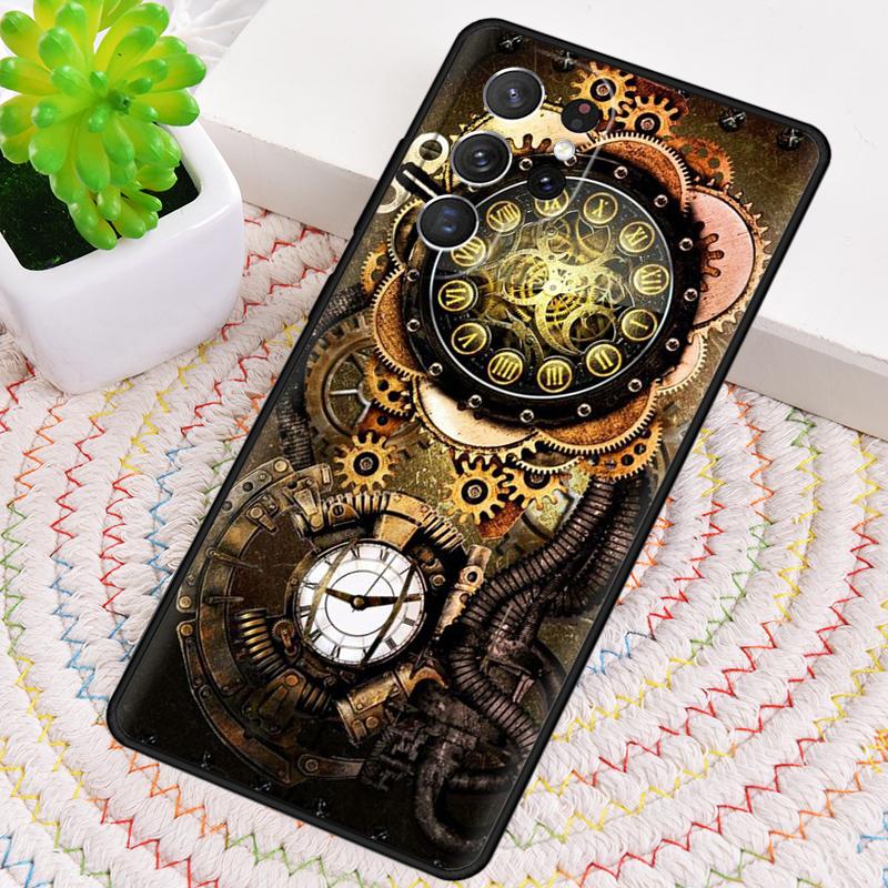 Steampunk Gear Mechanical TPU Phone Case For Samsung Galaxy note 10 pro S26 S25 S24 S23 S22 Ultra Plus S21 FE S20 Cover