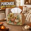 1pc Rustic Botanical Flora Tissue Box - Sunflower Pumpkin Crop Napkin Storage Box, Suitable for Rolls/facial Tissues/single Sheets,Two Sizes Available