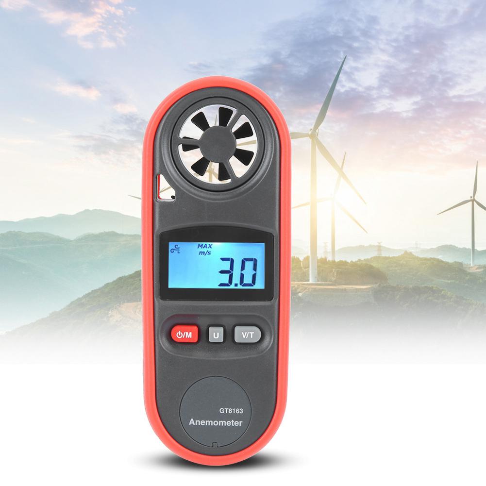 

Digital Portable Handheld Anemometer Wind Speed Gauge Wind Temperature Meter Thermometer