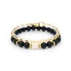 Jbans Classic Gold Box Surgical Steel 664 Chain Pearl Gold Brass 789 Gemstone Bracelet Set (C2101-Se219_Bk)