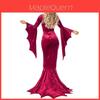 Costume da Strega Gotica in Velluto per Cosplay e Giochi di Ruolo di Halloween
