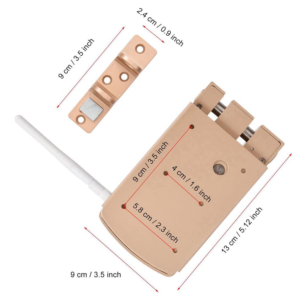 Auto Lock Intelligent Lock Keyless Lock Home Security with 4 Remote Controllers Home Door Lock Alarm Function Door Lock Door Remote Control Lock Door