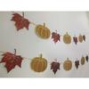 Fall Decorations Home Thanksgiving decor - Pumpkin and Maple Leaves Sign Fall Autumn Harvest Garland Hanging Bunting Banner(Pre-Strung)