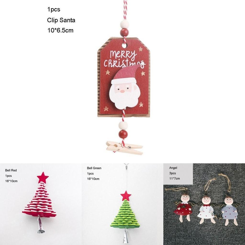 Bezaubernde Weihnachtsdekorationen aus Filz und Holz mit entzückenden Figuren für einen fröhlichen Weihnachtsbaum