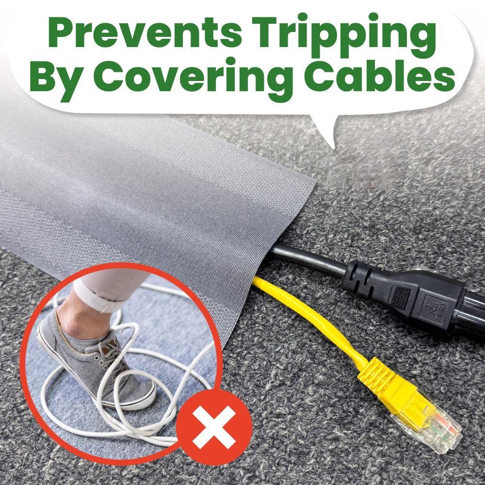 Keep Neat Carpet Cord Cover DIY Electric Cable Organizer Floor Wire Protector  for Office Home