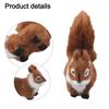 Artificial Squirrel Figurine Miniature Plush Simulation Fake Animal Table