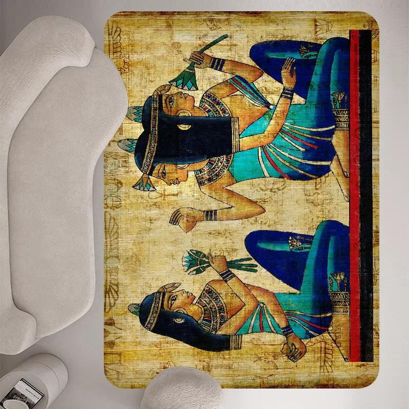 Ancient Egypt Egyptian Floor Carpet Kids Room Bedroom Decoration Balcony Anti-Slip Doormat Living Room Hotel Decor Mat