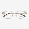 Alloaiweeo [Aloxrounz] Over Silhouette Browline Glasses Frame Ara9103 C4 Transparent Clear/Gold