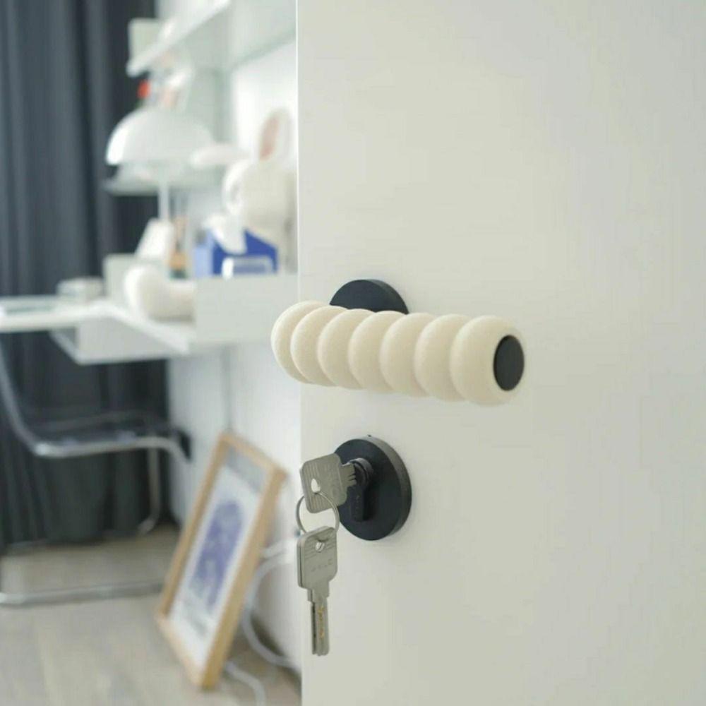 Spiral Door Knob Cover EVA Door Handle Protector Elastic Crash Pad  Bedroom