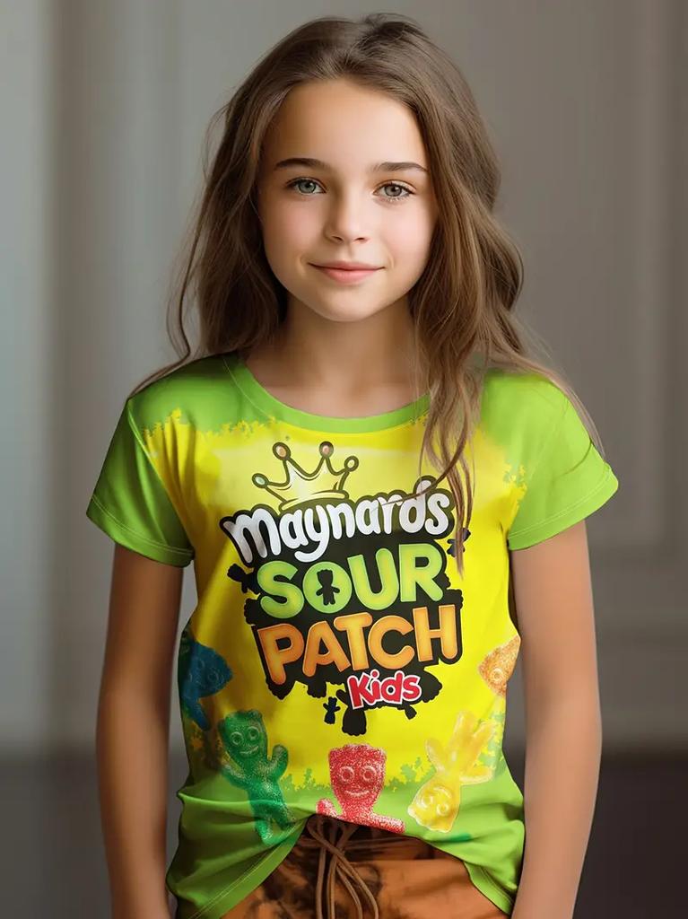 Kinderkleidung Kinder T-Shirt Mädchen Kurzarm Top Cartoon Katze Kawaii Mädchen Sommerkleidung Kinder T-Shirt Kinderkleidung