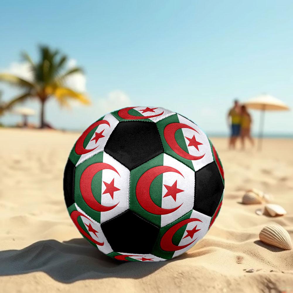 1pc Algeria National Football Team Soccer Ball Size 5 Indoor Soccer Ball Fashion Colorful Backyard Game - Great For Sports Fans Gift HE9