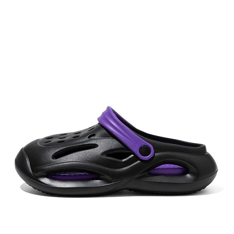 

Новые летние дырчатые туфли мужские наступающие на дерьмо ощущение толстая подошва нескользящие с закрытым носком тапочки уличные повседневные пляжные туфли 44-45