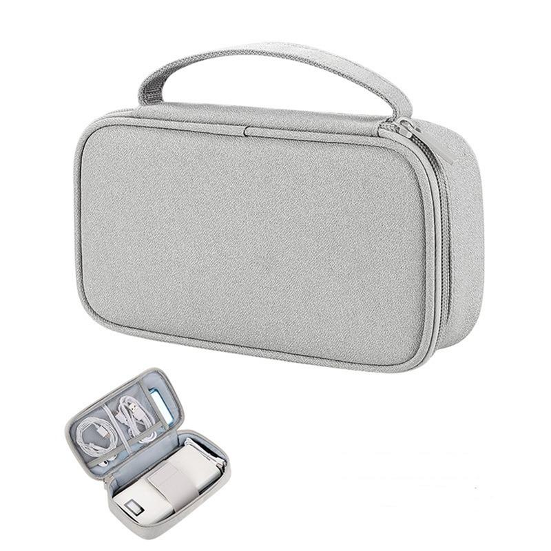 

НОВЫЙ дорожный органайзер для хранения кабеля, сумка-органайзер для переноски, портативный водонепроницаемый однослойный чехол для хранения кабеля L светло-серый