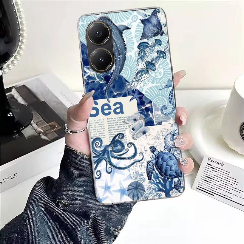 Ocean Starfish Sea Turtle Shark For Xiaomi Poco X7 X6 X5 F7 Ultra F6 F5 Pro Phone Case X4 Nfc F4 Gt F3 M6 M5S M5 M4 M3 Fundas Co