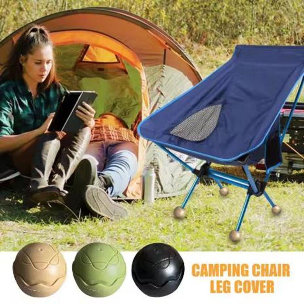 4 Stück Verschleißfeste Mondstuhl-Fußschoner Rutschfeste Stuhlfußabdeckungen für Outdoor-Camping