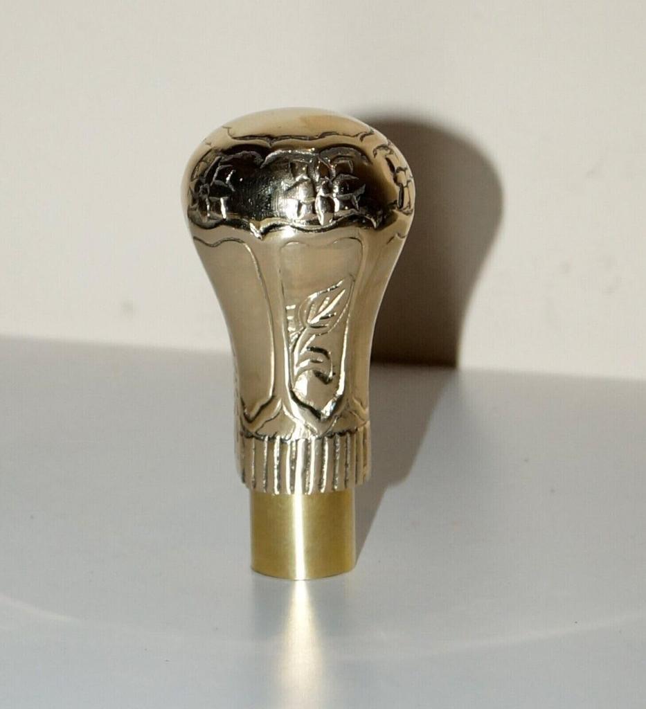 Designer Brass Knob Head Handle for Cane Walking Stick Handle Only