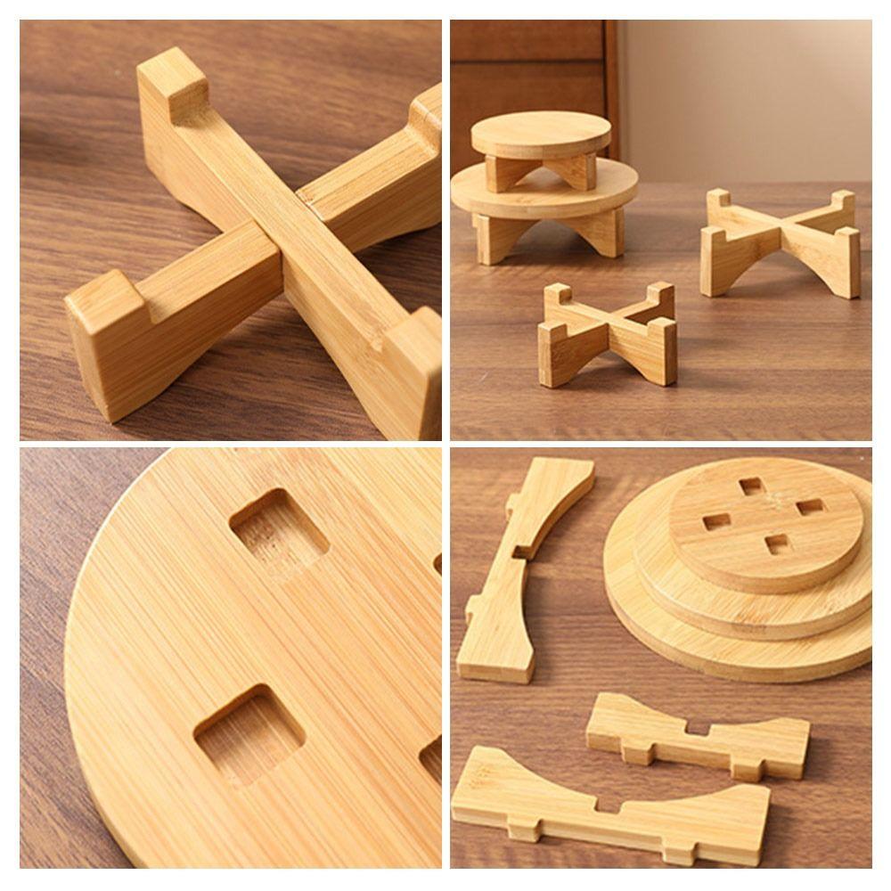 Wooden Bonsai Display Stand Home Decoration Gardening Supplies Flowerpot Holder Floor-Standing Desktop Ornament Plants Stand