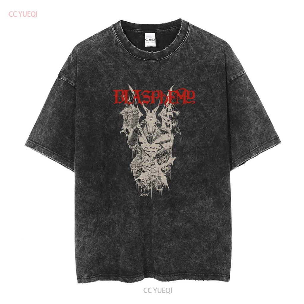 Blasphemy Black Metal Band T Shirt Fullsize S 5XL vintage Washed designer clothes Unisex homme fashion Top For Everyday Wear